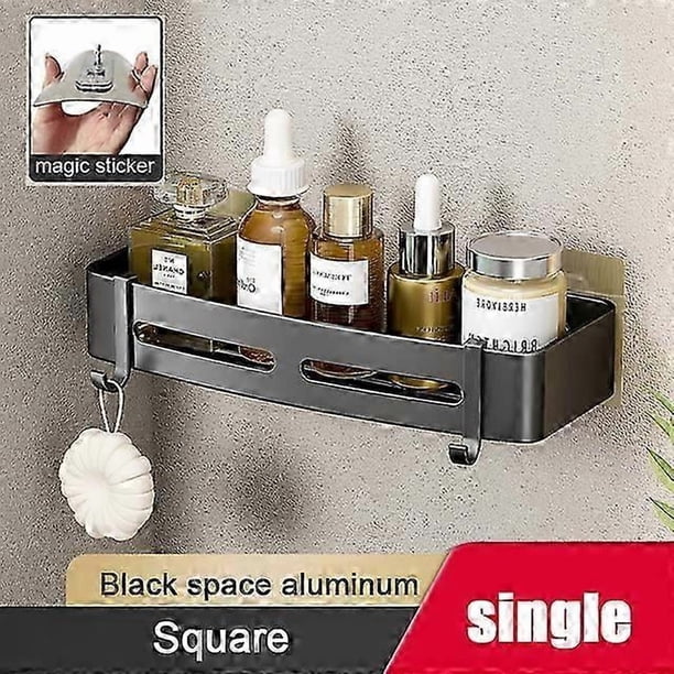 Bathroom Accessory Shelf Space Aluminum Shampoo Rack Makeup Storage Organizer Toilet Corner Wall Mounted Shower Shelf Bathroom Accessory Accessories
