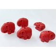 thumbnail image 5 of U8MO 22x38mm red cinnabar large size carved elephant pendant beads 5PCS, 5 of 6