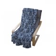 thumbnail image 3 of Folk Soft Flannel Fleece Throw Blanket, Abstract Blue Tone Monochrome Design Tribal Ornament, Cozy Plush for Indoor and Outdoor Use, 50" x 60", Blue Grey Night Blue, by Ambesonne, 3 of 5
