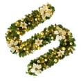 thumbnail image 2 of Christmas Garland Ornament PVC Artificial Rattan with LED Light Xmas Decoration for Home, 2 of 5