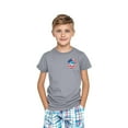 thumbnail image 6 of Gray Boy Girl Casual T Shirt for Children Boy Girl Summer Fall Short Sleeve Boat Neck Patriotic Print Kawaii Tops T shirt Child 2025 Clothes 4 Years, 6 of 8
