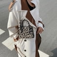 thumbnail image 4 of Women Print Chain Shoulder Bag Lady Mini Zipper Top-handle Bag (Leopard), 4 of 9