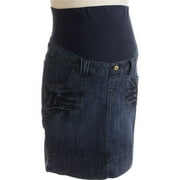 Maternity Full-Panel Denim Skirt
