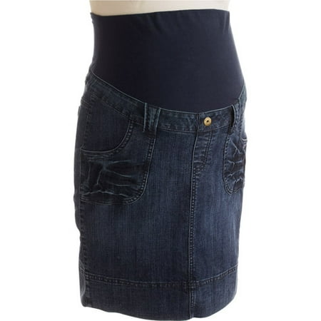 Maternity Full-Panel Denim Skirt