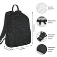 thumbnail image 2 of Fuzoiu Black Glitter Print Lightweight Daypack,Weekender Bag for Men and Women, Travel Backpack with Padded Straps for School, Travel & Work, 2 of 7