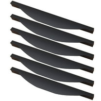 6 Pcs Modern Pull Finger Drawer Pulls Furniture Handle 17.7X1.4X0.64CM Black