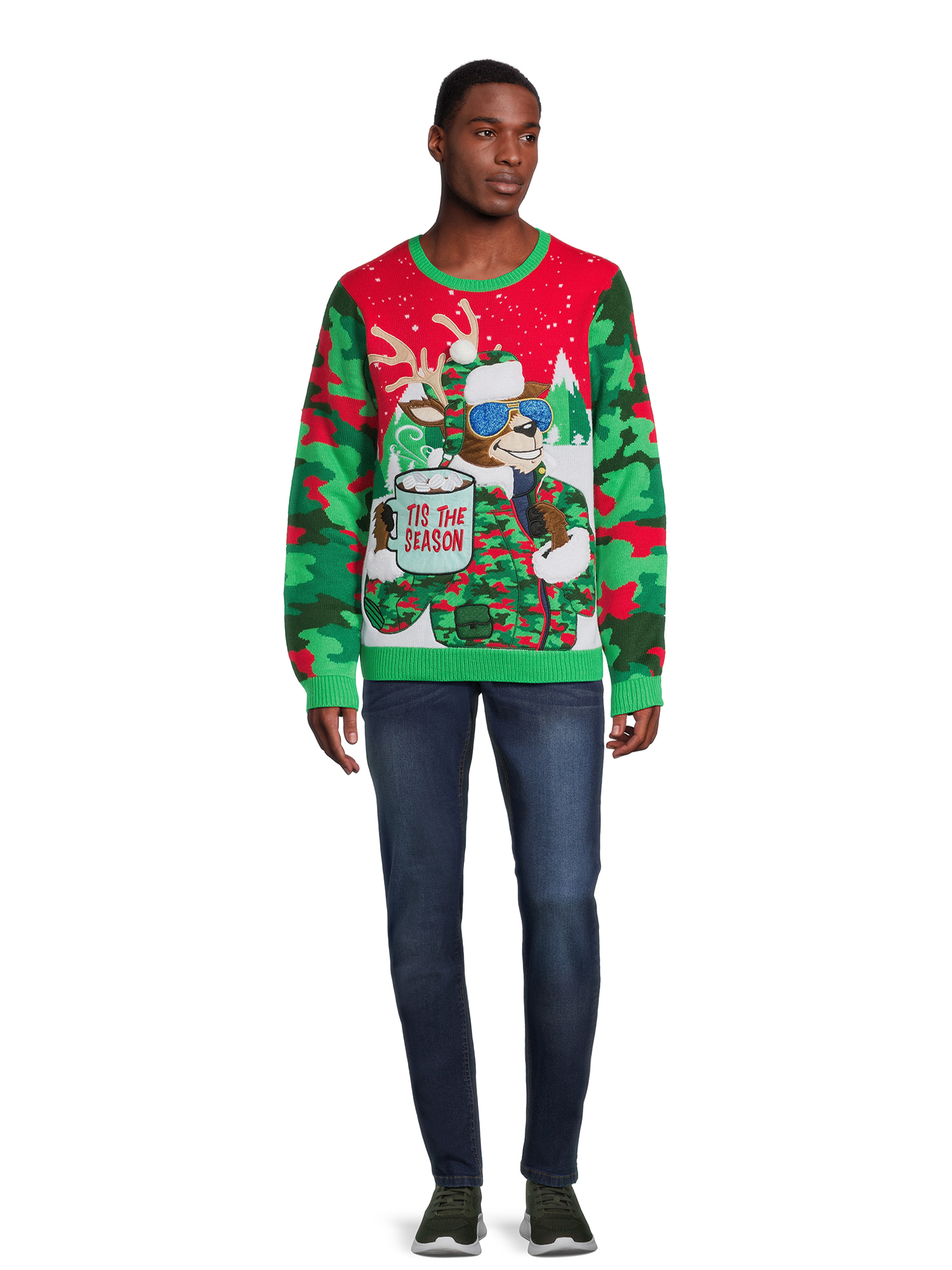 Jolly Sweaters Men's and Big Men's Ugly Christmas Sweater, Sizes S-3XL ...