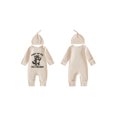 thumbnail image 2 of RUINIXCW Baby Boy Jumpsuit and Hat Set Long Sleeve Racoon Print Romper with Cap, 2 of 6