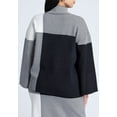 thumbnail image 2 of ELOQUII Women's Plus Size Mock Neck Intarsia Sweater, 2 of 3