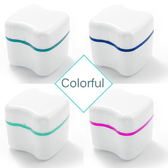 Caja de limpieza de dentaduras postizas de 2 piezas con caja de limpieza de dentaduras postizas de embudo ShuxiuWang 8390611123055