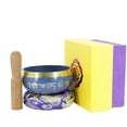 thumbnail image 2 of Juego de cuencos tibetanos azules ammoon con cuenco de sonido de metal hecho a mano de 9.5 cm/3.7 pulgadas y cojín suave y mazo de madera para meditación, sonido, sanación de chakras, yoga y, 2 of 6