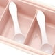thumbnail image 5 of Zhuge Caja de condimentos de 4 rejillas, estante de especias con múltiples compartimentos, recipiente para condimentos para el hogar con cucharas para especias, sal, azúcar, vinagrera (rosa), 5 of 5