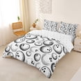thumbnail image 3 of Castle Fairy Sport Bowling Bedding, Ball Game Duvet Cover Full, White Black,3pcs,1 Duvet Cover and 2 Pillowcases, 3 of 6