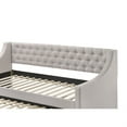 thumbnail image 4 of Fabric Twin Size Daybed with Button Tufted Back and Sloped Arms,Light Gray, 4 of 5