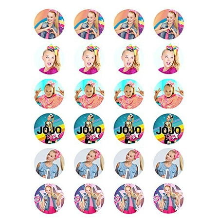 Jojo Siwa ~ Two Dozen ~ Cupcake Topper ~ Edible Frosting Cupcake Toppers