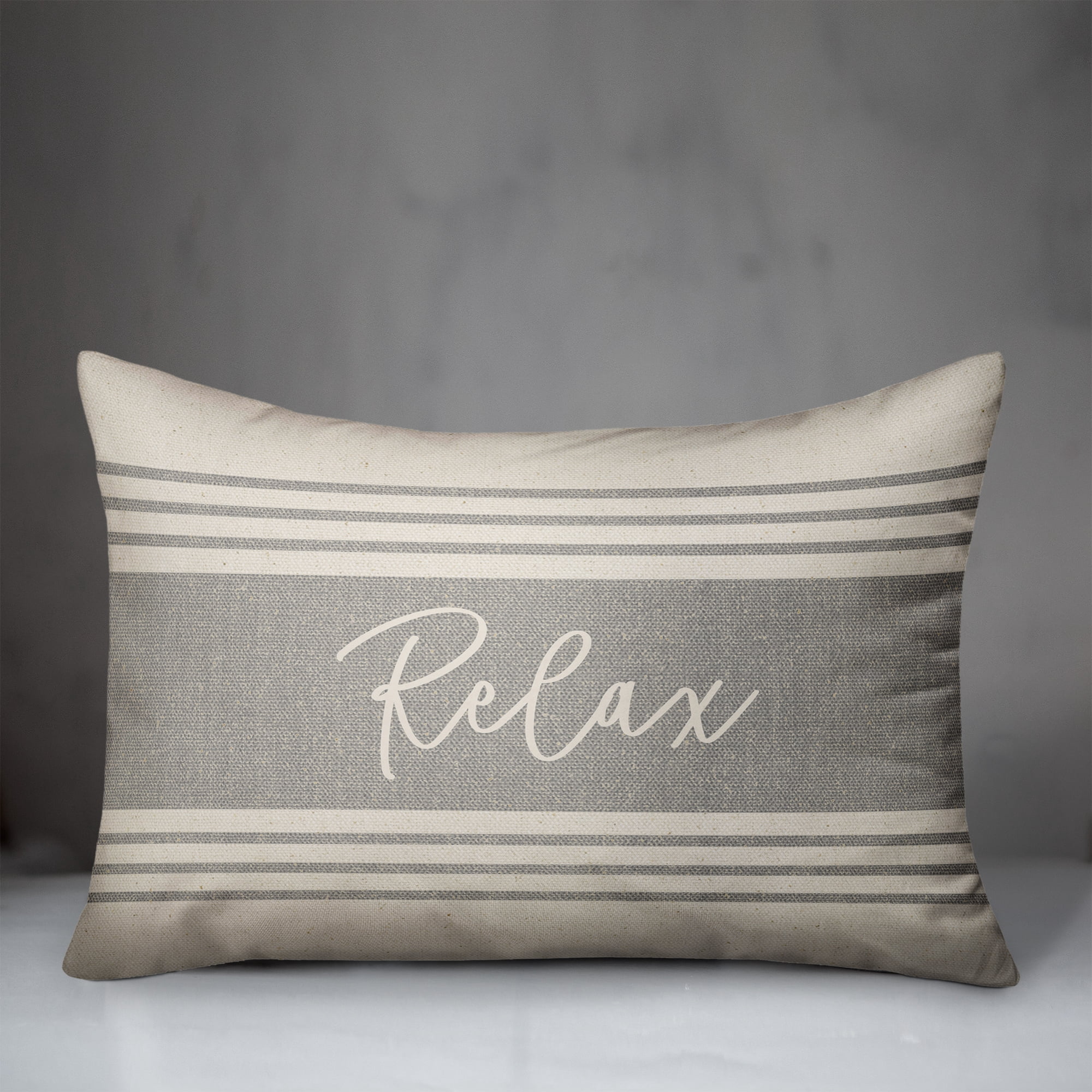 Creative Products Relax Linen Gray 14 x 20 Indoor / Outdoor Pillow