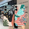 thumbnail image 5 of Case For OPPO RENO 8 7 9 6 7SE 5 4 4SE 4 3 4G 5G PRO PLUS Colour Simple Liquid Silicone Case Plants Leaf Art, 5 of 5
