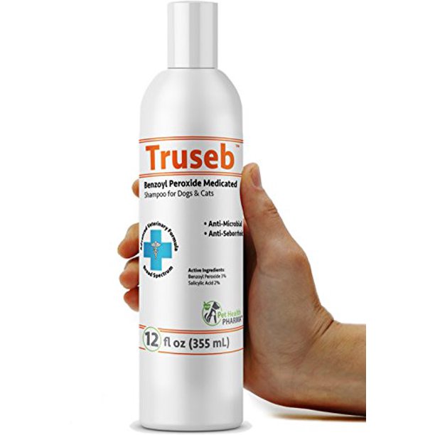 Truseb 1 Benzoyl Peroxide Medicated Shampoo For Dogs Cats Anti Microbial Deodorizing Anti Seborhheic Dandruff Itch Acne Folliculitis Adv Vet Formula Usa Walmart Com Walmart Com