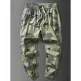 thumbnail image 2 of Pantalones cargo para hombre, ropa de trabajo, pantalones de camuflaje para hombre, pantalones holgados de diseño gris y negro, pantalones largos, estilo urbano, de gran tamaño, estéticos, novedad, 2 of 5