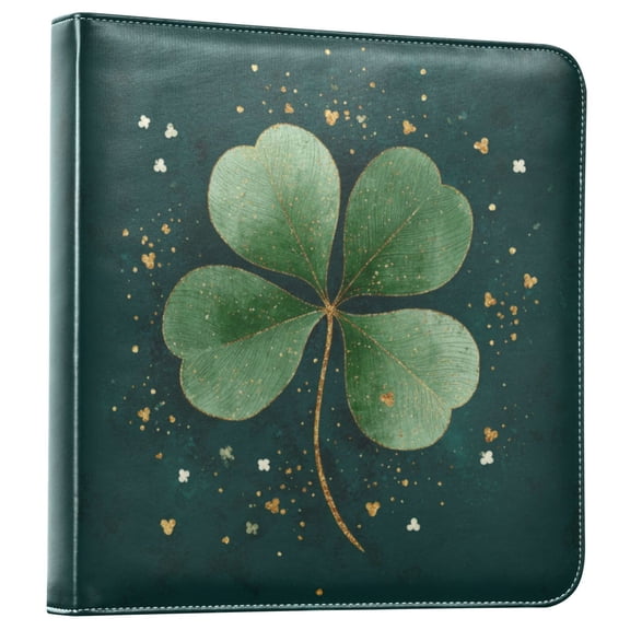 Photo Album Leather Photo Album Bookshelf Photo Albums Scrapbooking Albums Durable and Fashionable Beautiful Four-leaf Clover