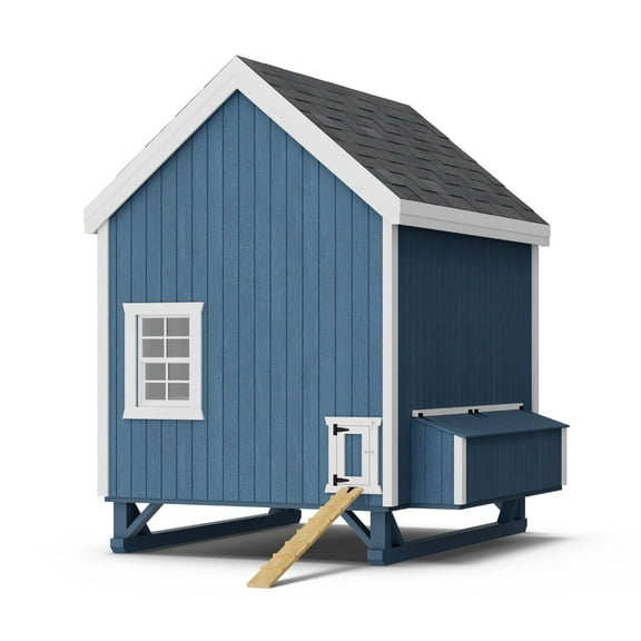 Little Cottage Co. 6x8 Colonial Gable Barn Coop, Outdoor Wood Chicken Coop Do-It-Yourself Panelized Kit