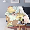 thumbnail image 4 of LNWH Cute Cartoon Dino Pattern Throw Blanket, Flannel Sofa Blankets for All Seasons, 50"x40", 4 of 8