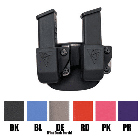 COMP-TAC Twin Magazine Pouch w/ Paddle Attachment - 1911 Single Stack - Left Side Carry -