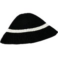 thumbnail image 6 of CoCopeaunts Women Bucket Hats Autumn Winter Warm Foldable Knitted Fisherman Hat Women Foreign Style Striped Bowler Basin Hat, 6 of 8