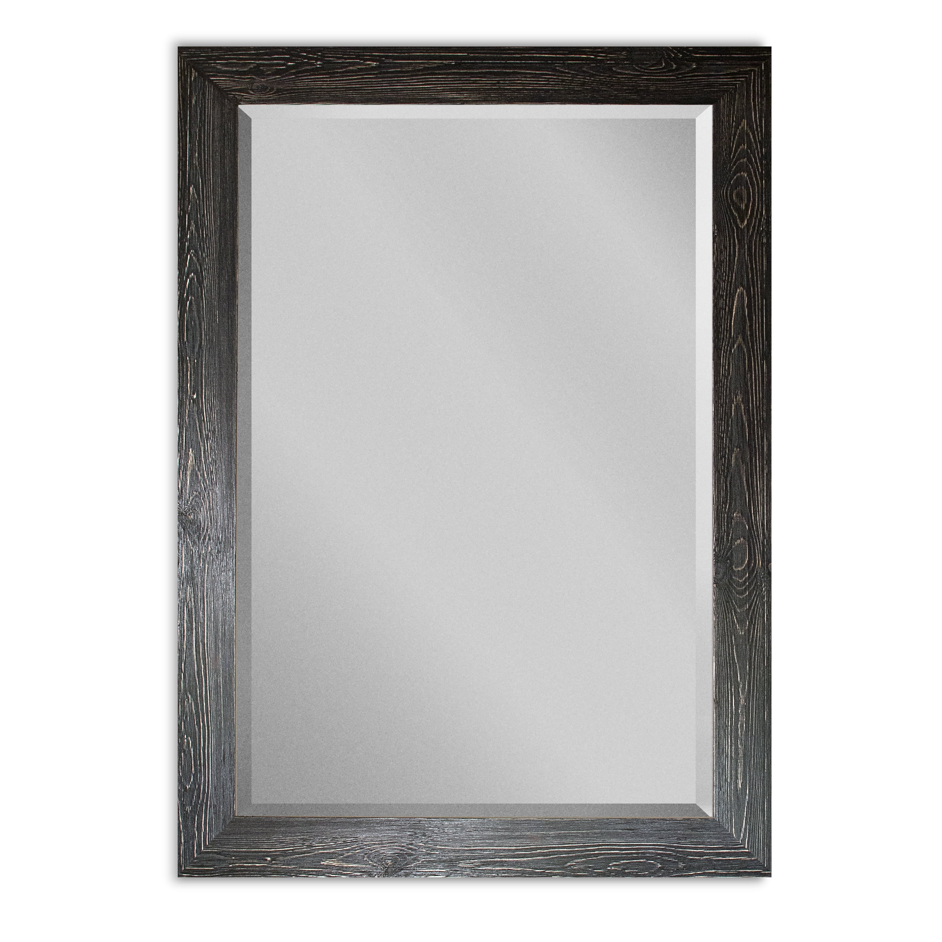 Contemporary Beveled Black Mirror