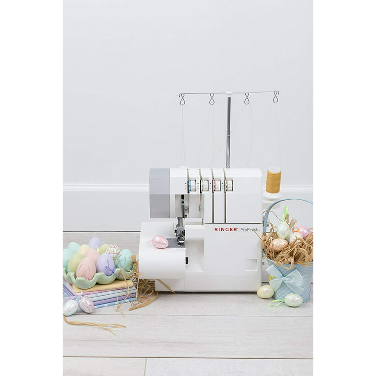 SINGER | ProFinish 14CG754 2-3-4 Thread Serger with Adjustable Stitch  Length, & Differential Feed - Sewing Made Easy,White