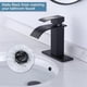 thumbnail image 5 of Bathroom Sink Drain with Overflow 2 Pack, Matte Black Pop-Up Drain Stopper Vanity Sink Clicker Drain Stopper, 5 of 5