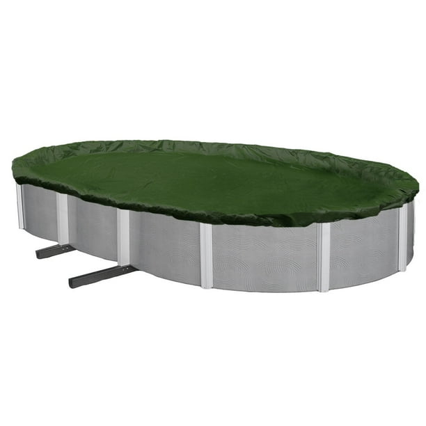 Winter Pool Cover Above Ground 16X32 Ft Oval Arctic Armor 12 Yr Warr. w/ Clips