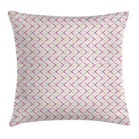 Victorian Trellis - Trellis Throw Pillow Cushion Cover, Victorian Ancient Oval Shapes Elegant Antique Traditional Vintage Style Pattern, Decorative Square Accent Pillow Case, 16 X 16 Inches, Multicolor, by Ambesonne