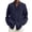 07# Navy, variant on Qwertyu Mens Linen Dress Shirts Long Sleeve Dress Shirts Plus Size Casual Linen Shirts for Men Button Down Shirt Dark Green M
