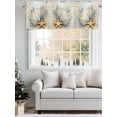 thumbnail image 5 of Coastal Shell Curtain Valances for Windows, Starfish Summer Beach Nautical Ocean Kitchen Valance Window Treatment, Light Filtering Block Curtains for Bathroom/Bedroom/Living Room 42'' x 18'', 5 of 9