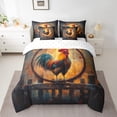 thumbnail image 2 of Rooster Comforter Set Dreamcatcher Bedding Set Queen,Boho Feather Farm Animals Bed in a Bag,Exotic Bohemian Decor(Comforter+Fitted+Flat Sheet+2 Pillowcases+2 Throw Pillow Covers) 7 Pieces Bed Set, 2 of 5
