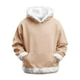 thumbnail image 6 of Girls' Furry Collar Hoodie Light Fleece Long Sleeve Sweatshirt Casual Fashion Pullover with Pockets 5-15Y, 6 of 6