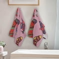thumbnail image 4 of Colorful Socks Stockings Hand Towels, Purple Christmas Kitchen Towel Ultra Soft and Absorbent,Decorative Fingertip Face Towel for Bathroom Hotel, 2 PCS, 28.3"x 14.4", 4 of 6