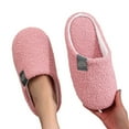 thumbnail image 5 of Women'S Slipper Solid Color Indoor Outdoor House Slipper Fuzzy Fluffy House Shoes Slip On Comfort Footwear Cute Flat Slides Red US: 10.5, 5 of 8
