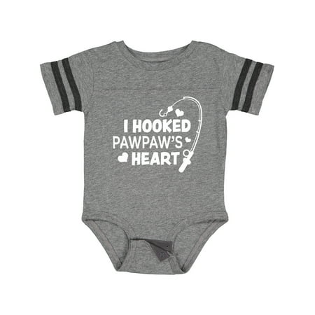 

Inktastic I Hooked Pawpaw s Heart with Fishing Rod Gift Baby Boy or Baby Girl Bodysuit