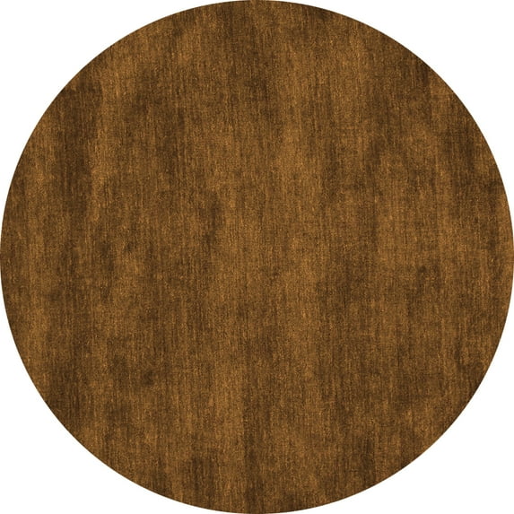 Ahgly Company Indoor Round Abstract Orange Contemporary Area Rugs, 5' Round
