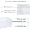 thumbnail image 3 of Voltaire 60" x 32" Right-Hand Drain Alcove Bathtub with Apron and Armrest, 3 of 11