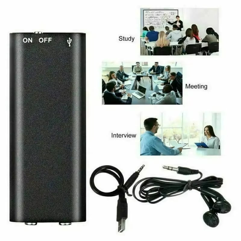 Tape recorder with USB Port 3-in-1 Mp3 Player Professional Voice Digital Audio Mini Voice Recorder 192Kbps Recording WAV