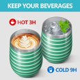 thumbnail image 4 of Modern 12oz Stainless Steel Insulated Wine Tumbler with Lid and Straw – Double Wall Vacuum Mug for Hot & Cold Drinks, 304 Steel Interior, Sweat-Free Design, 4 of 5