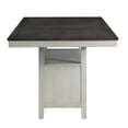 thumbnail image 6 of Bowery Hill Wood Stone Gray and Charcoal Counter Table Rectangular Chevron Patterned Veneer 80" Unassembled, 6 of 11