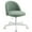 Green, variant on Ktaxon Armless Home Office Desk Chair Cute Mid Back Vanity Stool Teddy Velvet Swivel Task Chairs with Wheels White