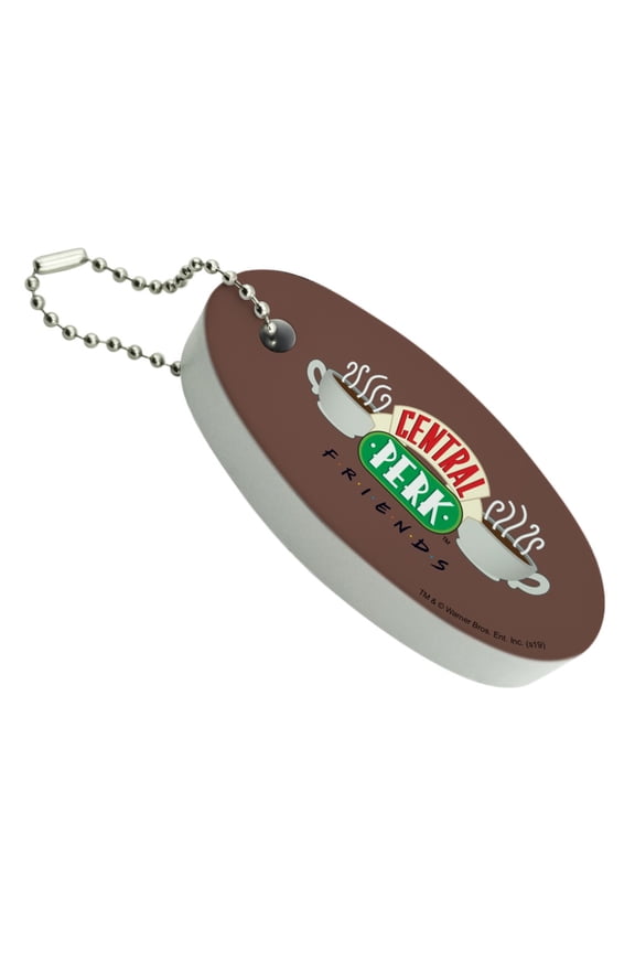 Friends Central Perk Logo Floating Keychain Oval Foam Fishing Boat Buoy Key Float