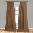 thumbnail image 4 of Ambesonne Chocolate Tones Curtains, Flourishing Flower, Pair of 28"x63", Pale Redwood Cocoa, 4 of 4