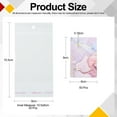 thumbnail image 2 of 1 Bag 50Pcs Rectangle Hot Stamping Cardboard Paper Jewelry Display Cards for Hanging Earring & Necklace with 50Pcs OPP Cellophane Bags Pink Card: 9x6x0.04cm Hole: 1.6mm, 2 of 6