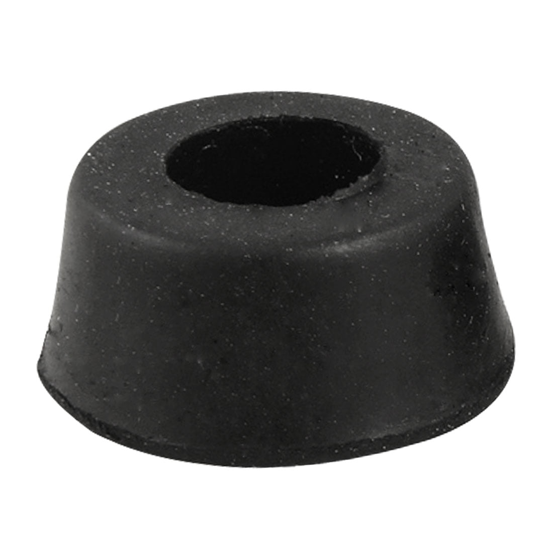 Unique Bargains 10 Pcs Antislip Rubber Round 26mm x 12mm Chair Foot Cover Table Furniture Leg Protector Black